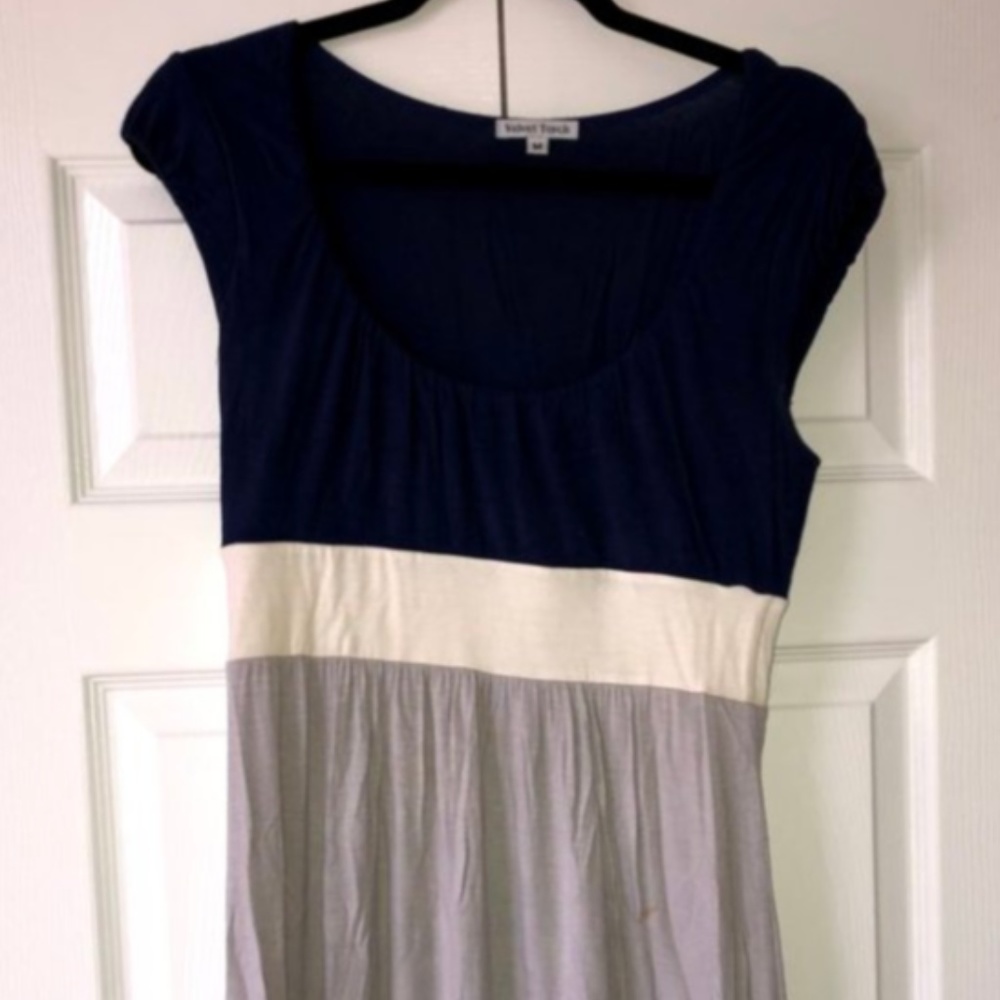 Velvet Torch Dress Blue, White, Gray Size M
